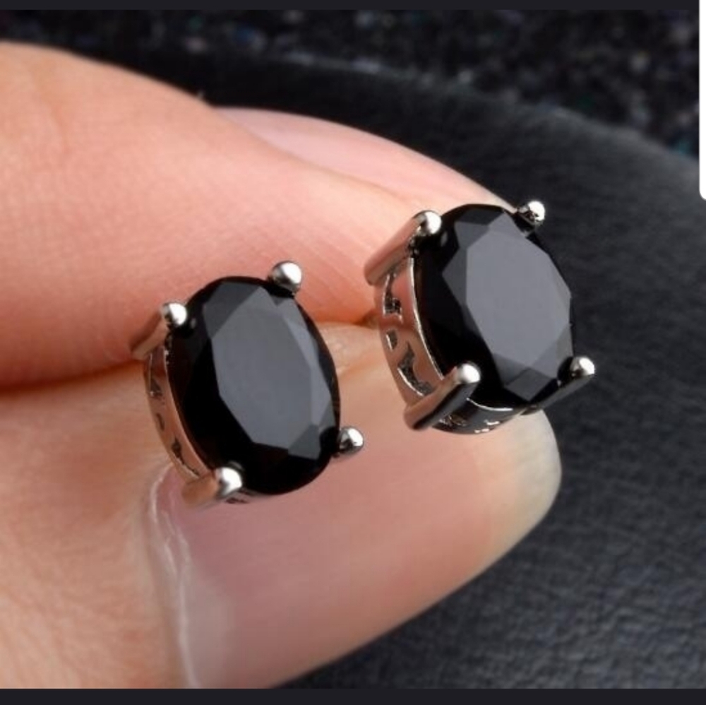 Black Sapphire Earrings